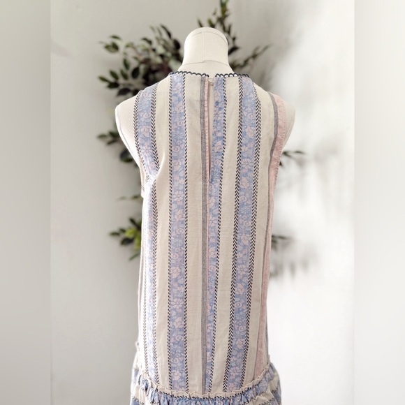 Anthropologie HD in Paris Pastel Colors Devon Drop-Waist Dress Size Medium - Picture 5 of 8